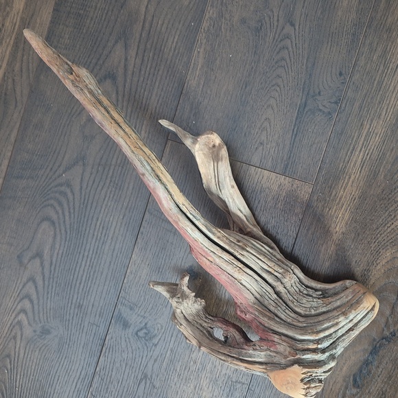 Santa Hand Painted and Hand Carved On Large Driftwood